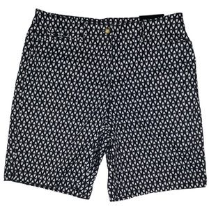 Kim Rogers bermuda shorts size 16 Black White Pattern NWT